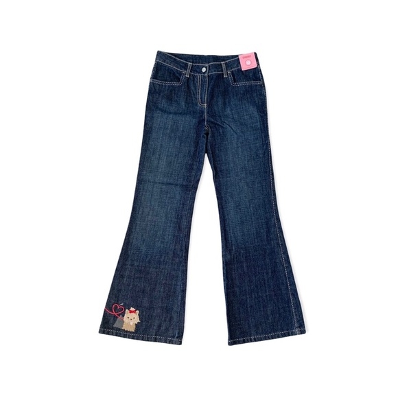 🌸New🌸 Gymboree Puppy Love Flare Fit Jeans Size 12 NWT - Picture 1 of 12